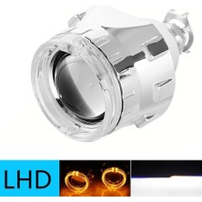 Xiyu Shop L-Gümüş Kasa-Sarı Stil 1 Parça Gtl H4 H7 Için 2.5 Inç Evrensel Bi Xenon Hıd Motosiklet Araba Far Projektör Len Yükseltme Melek Gözler Projektör Lens Drl (Yurt Dışından)