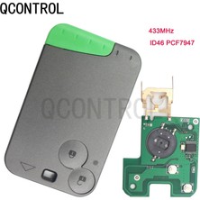 Xiyu Shop Qcontrol 2 Düğmeli Uzaktan Kumanda Pcfmhz ile Renault Laguna Espace Akıllı Kart Uzaktan Fob Araba Styling (Yurt Dışından)