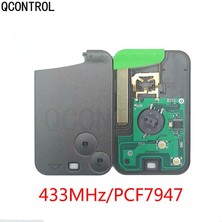 Xiyu Shop Qcontrol 2 Düğmeli Uzaktan Kumanda Pcfmhz ile Renault Laguna Espace Akıllı Kart Uzaktan Fob Araba Styling (Yurt Dışından)