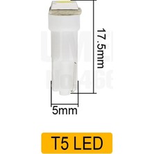 Xiyu Shop Kristal Mavi Tarzı T5-5050 LED Araba Ampulü Luces LED Para 1 Led'ler Smd Oto Iç Yan Işık (Yurt Dışından)