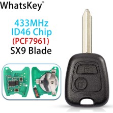 Xiyu Shop Sx9 Bıçak Stili Whatskey 2 Buttomhz Uzaktan Araba Anahtarı Peugeot Partner Citroe VA2HU83 Bıçak ile ID46 Pcf (Yurt Dışından)