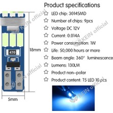 Xiyu Shop Kırmızı No T5 LED W3W Metre Ampul Enstrüman Dash Işıkları Oto Iç Neo Kama Pano Dash Yan Lamba Sinyal Ampul (Yurt Dışından)