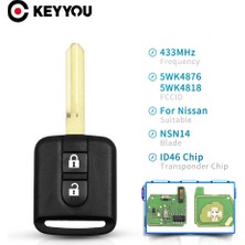 Xiyu Shop Uzaktan Anahtar Stili Keyyou 433 Mhz Nissan Elgrand X-Traıl Qashqai Navara Micra Not Nv Düğmeleri Kımlığı Uzaktan Araba Anahtarlık 5WKWK4818 (Yurt Dışından)