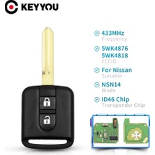 Xiyu Shop Uzaktan Anahtar Stili Keyyou 433 Mhz Nissan Elgrand X-Traıl Qashqai Navara Micra Not Nv Düğmeleri Kımlığı Uzaktan Araba Anahtarlık 5WKWK4818 (Yurt Dışından)