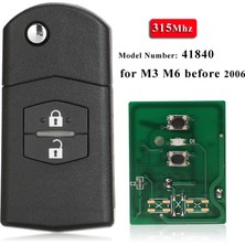 Xiyu Shop Md2 41840 Stili 4D63 Çip ile Jingyuqin 2 Düğme Uzaktan Fob Çevirme Araba Anahtarı 315MHZ Mhz 4D63 Mazda 3 M3 Axela 6 M6 Atenza (Yurt Dışından)