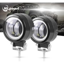 Xiyu Shop 2 Adet Kare Sarı Stil Nlpearl 12V 24V Su Geçirmez LED Bar Offroad 20W LED Çalışma Işığı 6d LED Angel Eyes Işık Çubuğu Suv Atv Kamyon Tekne 4x4 Motosiklet (Yurt Dışından)