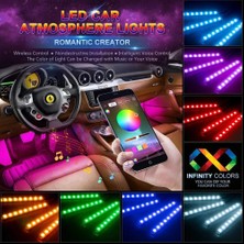 Xiyu Shop 48LED USB Uzak Ses Ortam Iç LED Şerit Işık Araba USB Sigara Neon LED Şerit Otomatik ile Dekoratif Atmosfer Işıkları (Yurt Dışından)