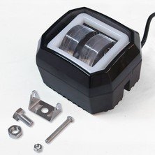 Xiyu Shop 2 Adet Stil Yuvarlak Kırmızı 20W LED 2000LM Motosiklet LED Far Araba Sis Lambası Çalışma Işığı Otomatik Spot Işık Melek Gözleri Halka Motorlar Dc (Yurt Dışından)