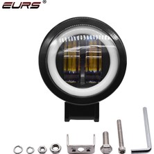 Xiyu Shop 2 Adet Stil Yuvarlak Kırmızı 20W LED 2000LM Motosiklet LED Far Araba Sis Lambası Çalışma Işığı Otomatik Spot Işık Melek Gözleri Halka Motorlar Dc (Yurt Dışından)