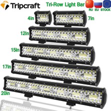 Xiyu Shop Tek Tel Tek Kurşun Stili Tripcraft 3rows LED Bar 4- LED Işık Çubuğu LED Çalışma Işığı, Araba Traktör Teknesi Için Birleşik Işın Offroad 4x4 Kamyon Suv Atv 12V 24V (Yurt Dışından)