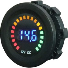 Xiyu Shop Dc 12V Evrensel Araba Motosiklet Tekne LED Dijital Voltmetre Panel Volt Metre Monitör Göstergesi Ekran Araba Aksesuarları (Yurt Dışından)