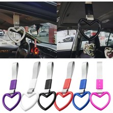 Xiyu Shop Tüm Siyah Stil 1 Adet Tsurikawa Yüzük Kalp Jdm Tren Otobüs Kolu El Kayışı Styling Drift Charm Askı Drift Oto Aksesuarları Araba Kayışı (Yurt Dışından)