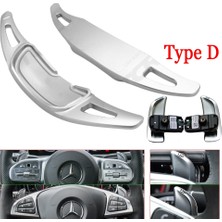 Xiyu Shop D Tipi Gümüş Stili Mercedes Benz Amg ALA45 Gle Gla Cls Gls W205 W213 Eqc Araba Direksiyon Paddle Shift Uzatma Shifter Dsg Çıkartmalar (Yurt Dışından)