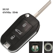 Xiyu Shop HU83 433MHZ ID46 Jinyuqmhz Fsk Hella ID46-PCFAR Peugeot Hella HU83 Blade Için Uzaktan Anahtar (Yurt Dışından)