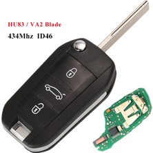 Xiyu Shop HU83 433MHZ ID46 Jinyuqmhz Fsk Hella ID46-PCFAR Peugeot Hella HU83 Blade Için Uzaktan Anahtar (Yurt Dışından)