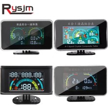 Xiyu Shop 3'ü 1 Arada Ölçü Stili Gösterge Paneli Evrensel LCD Araba Dijital Alarm Ölçer Voltmetre Yağ Basıncı Yakıt Su Sıcaklığı 12V Voltitro Coche Volt Için (Yurt Dışından)