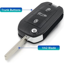 Xiyu Shop Va2 Blade Gövde Stili Keyyou ID46-PCFAR Uzaktan Anahtar 3 Düğmeler Fob Peugeot Citroen C-Elysee C4-Cactus 434MHZ (Yurt Dışından)