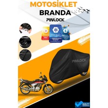 Pinlock Honda Cbf Siyah Su Geçirmez   Siyah Motosiklet Brandası Miflonlu Kalın Premium Kumaş Clipsli