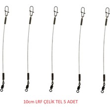 Tuna Carp Çelik Tel Fırdöndülü Klipsli 10CM 25LB Lrf Paslanmaz 5 Adet Özel El Yapımı