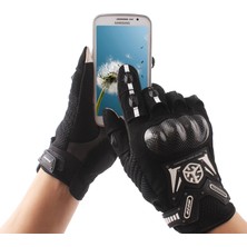 Motoanl Motosiklet Eldiveni Carbon Fiber Koruma Aşınmaya Karşı Dirençli Telefon Dokunmatik Motor Eldiven