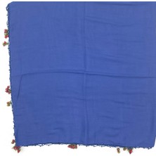 Naz İpek Pamuklu El Işi Kiraz Oyalı Boncuklu Eşarp Yüksek Kalite Yazma 100X100CM