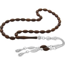 Tesbihane Gümüş Renk Kararmaz Metal Püsküllü Arpa Kesim Kuka Tesbih