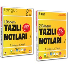 Tonguç Akademi 8. Sınıf Yazılı Notları Set 2 Kitap - 1 ve 2 Dönem - 1 ve 2 Yazılı