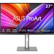 ASUS PROART PA279CRV 27 4K IPS HDR 3840 x 2160 5MS DP HDMI USB-C MM VESA 3YIL  99% DCI-P3, 99% Adobe RGB,PIVOT Monitör, PD 96W