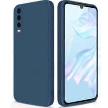 Eabhulie Huawei P30 Için Ince Yumuşak Likit Silikon Tampon Telefon Kılıfı - Mavi (Yurt Dışından)