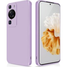 Eabhulie Huawei P60 Pro Için Ince Yumuşak Likit Silikon Tampon Telefon Kılıfı - Mor (Yurt Dışından)