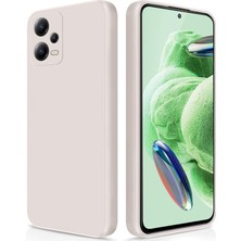 Eabhulie Xiaomi Redmi Note 12 5g Için Ince Yumuşak Likit Silikon Tampon Telefon Kılıfı - Beyaz (Yurt Dışından)