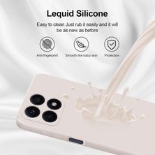 Eabhulie Honor X8A Için Ince Yumuşak Likit Silikon Tampon Telefon Kılıfı - Beyaz (Yurt Dışından)