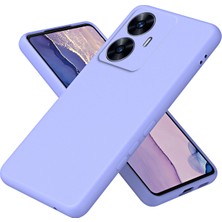 Eabhulie Oppo Realme C55 Için Ince Likit Silikon Yumuşak Telefon Kılıfı - Mor (Yurt Dışından)