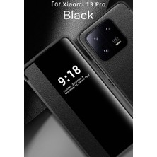 Eabhulie Xiaomi 13 Pro Için Klasik Business Görünüm Penceresi Flip Deri Telefon Kılıfı - Siyah (Yurt Dışından)