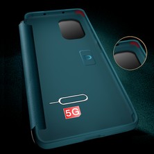 Eabhulie Honor 80 Se Için Klasik Business Görünüm Penceresi Flip Deri Telefon Kılıfı - Yeşil (Yurt Dışından)