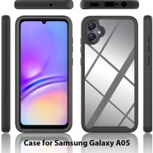 Eabhulie Samsung Galaxy A05 Için Yerleşik Ekran 360 Tam Koruma Telefon Kılıfı - Mor (Yurt Dışından)