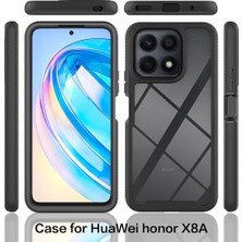 Eabhulie Honor X8A Için Hibrit Bumper Tam Koruma Telefon Kılıfı - Siyah (Yurt Dışından)