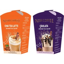 Nish Chai Tea Latte, Çikolata Aromalı Toz Içecek 2’li Set (2X250 Gr)