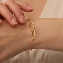 Nox Jewelry 925 Ayar Gümüş Çift Oval Halkalı Toplu Zincir Bileklik
