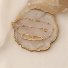 Nox Jewelry 925 Ayar Gümüş Çift Oval Halkalı Toplu Zincir Bileklik