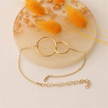Nox Jewelry 925 Ayar Gümüş Çift Halkalı Bileklik