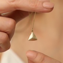 Nox Jewelry 925 Ayar 3 Boyutlu Üçgen Kolye