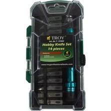 Troy 21604 Hobi Maket Bıçağı Seti, 14 Parça