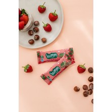 Humm Organic - Organik Vegan Çilekli ve Fındıklı Yulaf Bar - 12 Adet