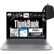 Lenovo Thinkbook 14 Gen6 Intel Core I7 13700H 16GB Ddr5 1tb SSD Iris® Xe Graphics Freedos 14" Wuxga 300NIT Taşınabilir Bilgisayar 21KG004NTRF02 + Weblegelsin Çanta