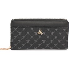 Ysmn Çok Bölmeli Bol Gözlü Fermuarlı Kadın Cüzdan Kartlık Logolu YC100004SLG