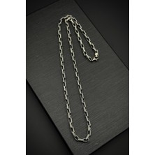 Frnch 925 Ayar Gümüş Italyan Model Gümüş Renk Erkek Kolye FRJ30711-811-A