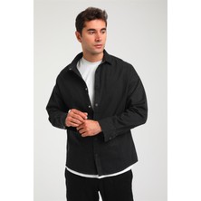 Rocqerx R-3893 Ayaklı Yaka Baskılı Kot Gömlek