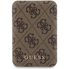 Guess iPhone 14 Pro Max Kılıf Guess Orjinal Lisanslı Magsafe Özellik Kapak + Powerbank 5000MAH Kahverengi