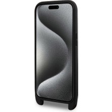 Lacoste iPhone 15 Pro Max Kılıf Lacoste Orjinal Lisanslı Pu Pike Desen Askılı Ikonik Timsah Logo Lacivert